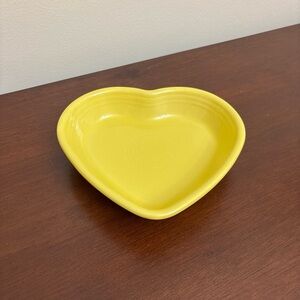 Fiestaware Sunflower Small Heart Bowl Fiesta Yellow 9 oz Candy Dish